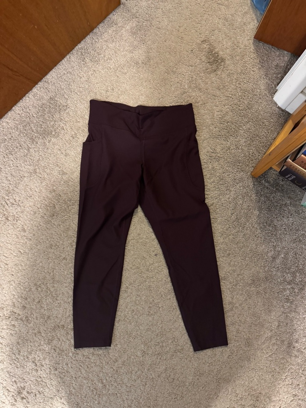 Old Navy Ribbed Plum High-Waist Leggings